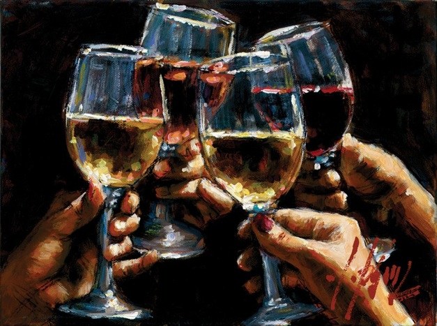 Fabian Perez Red White and Rose III